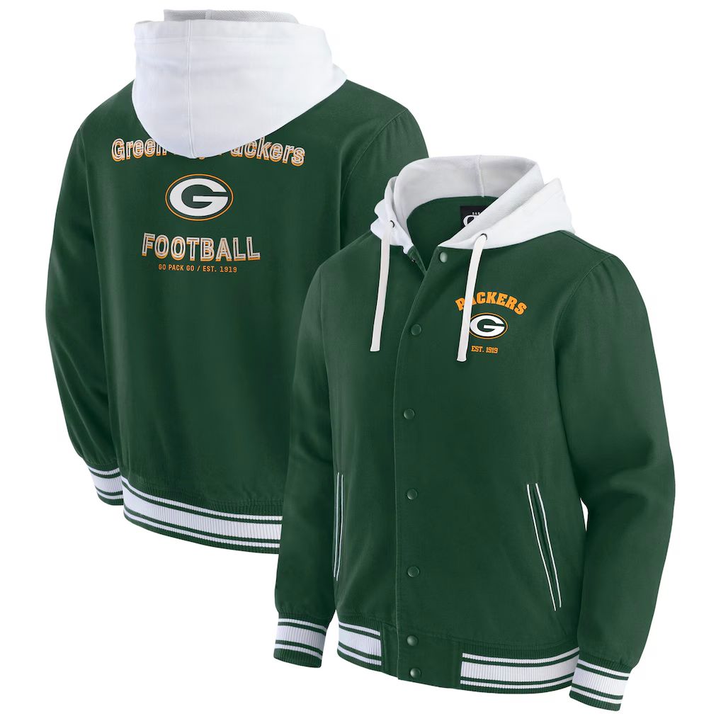 Men 2026 NFL Green Bay Packers  jacket hoodie Green 011->los angeles chargers->NFL Jersey